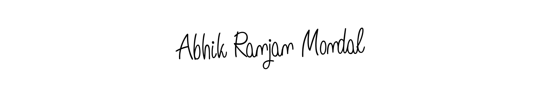 The best way (Angelique-Rose-font-FFP) to make a short signature is to pick only two or three words in your name. The name Abhik Ranjan Mondal include a total of six letters. For converting this name. Abhik Ranjan Mondal signature style 5 images and pictures png