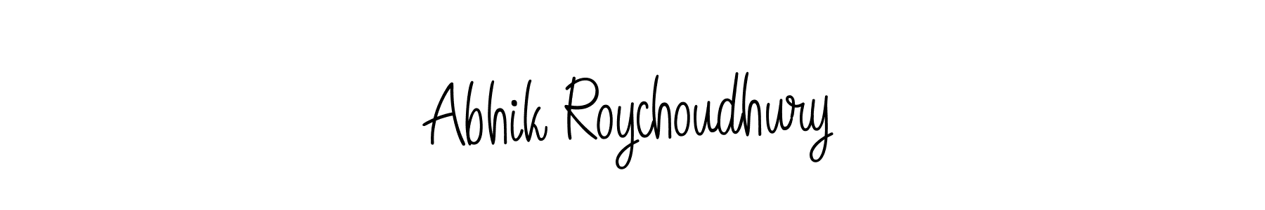 You should practise on your own different ways (Angelique-Rose-font-FFP) to write your name (Abhik Roychoudhury) in signature. don't let someone else do it for you. Abhik Roychoudhury signature style 5 images and pictures png