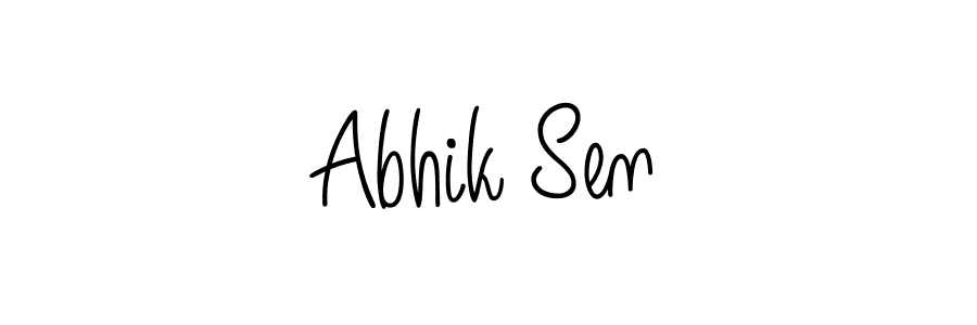 Abhik Sen stylish signature style. Best Handwritten Sign (Angelique-Rose-font-FFP) for my name. Handwritten Signature Collection Ideas for my name Abhik Sen. Abhik Sen signature style 5 images and pictures png