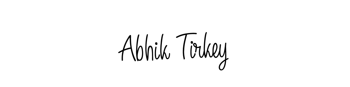 if you are searching for the best signature style for your name Abhik Tirkey. so please give up your signature search. here we have designed multiple signature styles  using Angelique-Rose-font-FFP. Abhik Tirkey signature style 5 images and pictures png