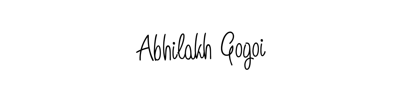 Use a signature maker to create a handwritten signature online. With this signature software, you can design (Angelique-Rose-font-FFP) your own signature for name Abhilakh Gogoi. Abhilakh Gogoi signature style 5 images and pictures png