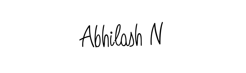 Make a beautiful signature design for name Abhilash N. With this signature (Angelique-Rose-font-FFP) style, you can create a handwritten signature for free. Abhilash N signature style 5 images and pictures png