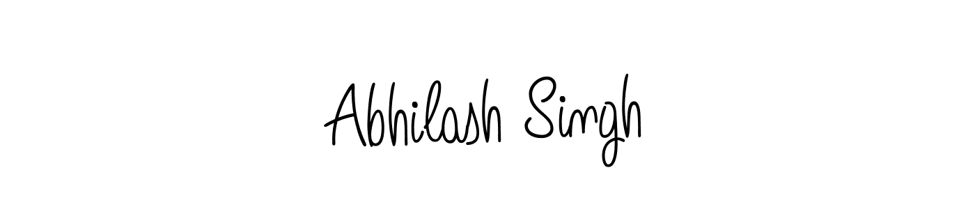 How to make Abhilash Singh name signature. Use Angelique-Rose-font-FFP style for creating short signs online. This is the latest handwritten sign. Abhilash Singh signature style 5 images and pictures png