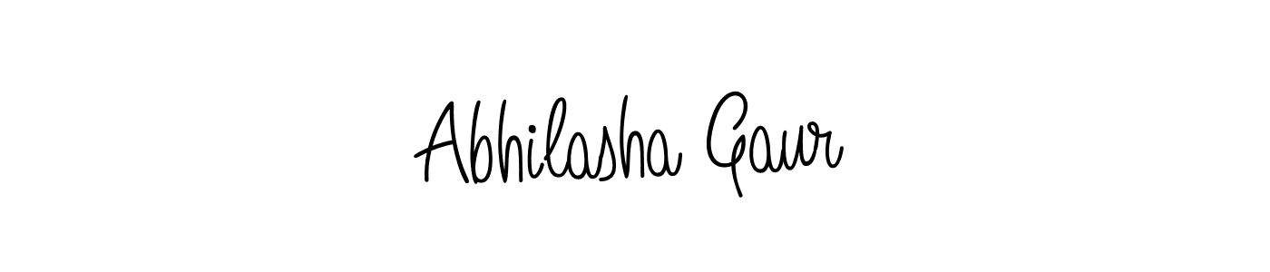 Use a signature maker to create a handwritten signature online. With this signature software, you can design (Angelique-Rose-font-FFP) your own signature for name Abhilasha Gaur. Abhilasha Gaur signature style 5 images and pictures png