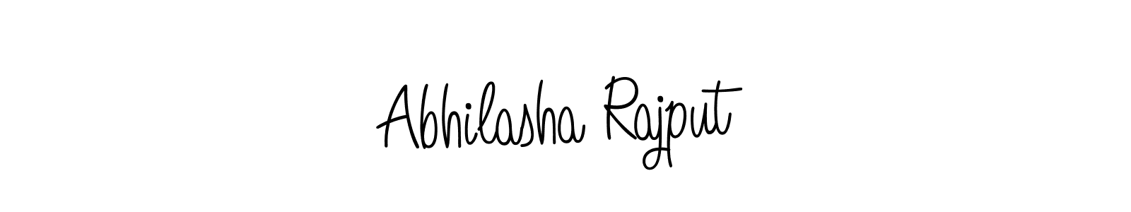 You should practise on your own different ways (Angelique-Rose-font-FFP) to write your name (Abhilasha Rajput) in signature. don't let someone else do it for you. Abhilasha Rajput signature style 5 images and pictures png