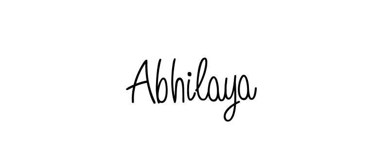You should practise on your own different ways (Angelique-Rose-font-FFP) to write your name (Abhilaya) in signature. don't let someone else do it for you. Abhilaya signature style 5 images and pictures png