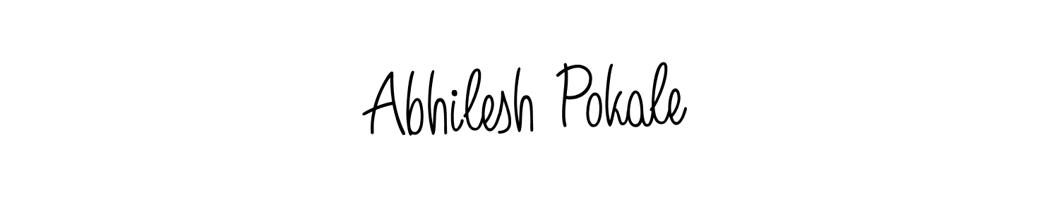 Design your own signature with our free online signature maker. With this signature software, you can create a handwritten (Angelique-Rose-font-FFP) signature for name Abhilesh Pokale. Abhilesh Pokale signature style 5 images and pictures png