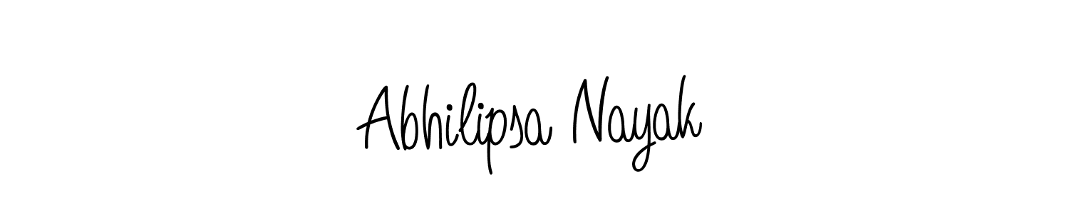 How to make Abhilipsa Nayak name signature. Use Angelique-Rose-font-FFP style for creating short signs online. This is the latest handwritten sign. Abhilipsa Nayak signature style 5 images and pictures png