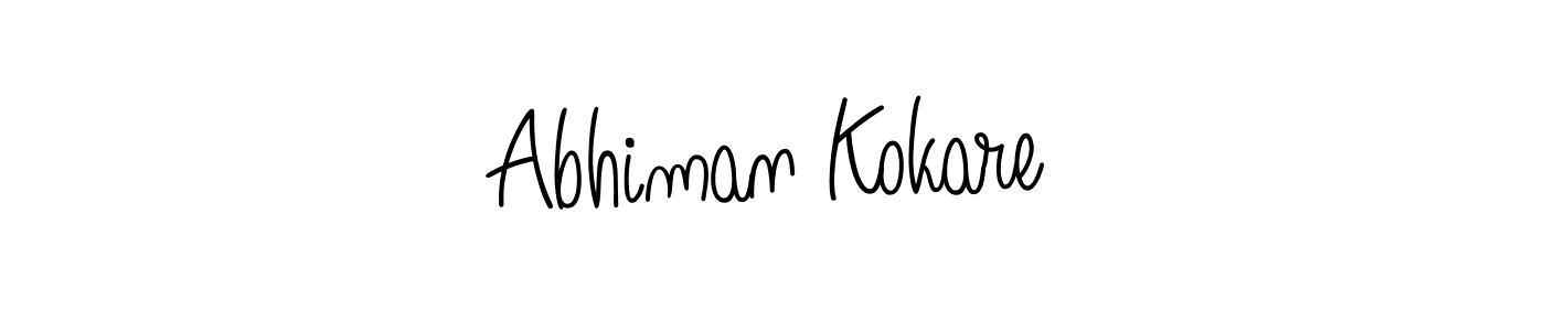 How to make Abhiman Kokare signature? Angelique-Rose-font-FFP is a professional autograph style. Create handwritten signature for Abhiman Kokare name. Abhiman Kokare signature style 5 images and pictures png