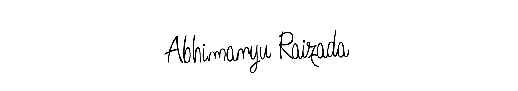 Design your own signature with our free online signature maker. With this signature software, you can create a handwritten (Angelique-Rose-font-FFP) signature for name Abhimanyu Raizada. Abhimanyu Raizada signature style 5 images and pictures png