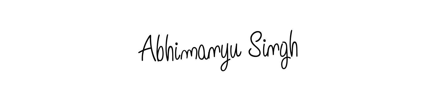 Make a beautiful signature design for name Abhimanyu Singh. With this signature (Angelique-Rose-font-FFP) style, you can create a handwritten signature for free. Abhimanyu Singh signature style 5 images and pictures png