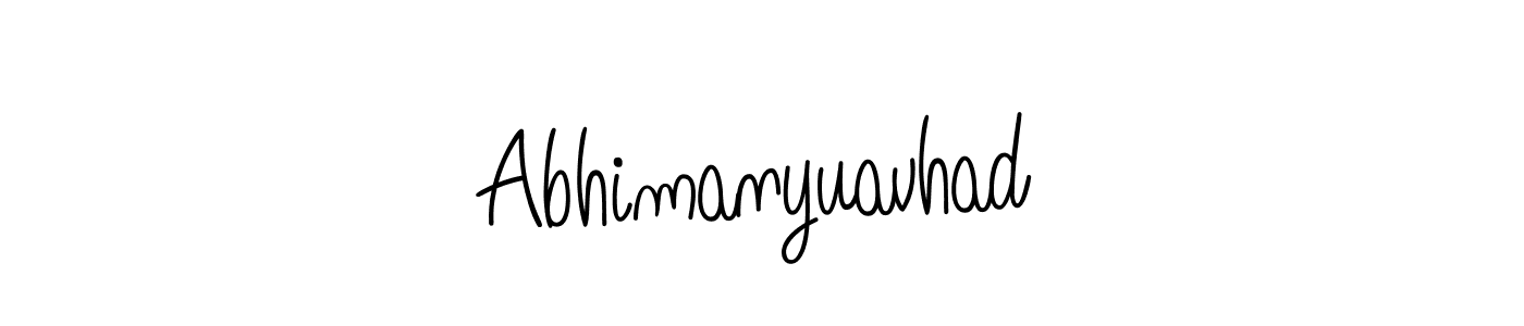 How to Draw Abhimanyuavhad signature style? Angelique-Rose-font-FFP is a latest design signature styles for name Abhimanyuavhad. Abhimanyuavhad signature style 5 images and pictures png