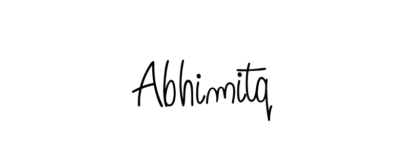 The best way (Angelique-Rose-font-FFP) to make a short signature is to pick only two or three words in your name. The name Abhimitq include a total of six letters. For converting this name. Abhimitq signature style 5 images and pictures png