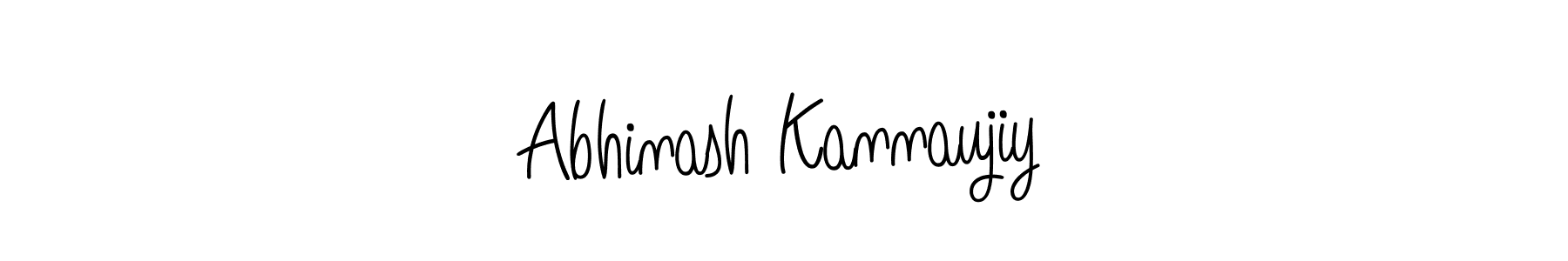 Create a beautiful signature design for name Abhinash Kannaujiy. With this signature (Angelique-Rose-font-FFP) fonts, you can make a handwritten signature for free. Abhinash Kannaujiy signature style 5 images and pictures png