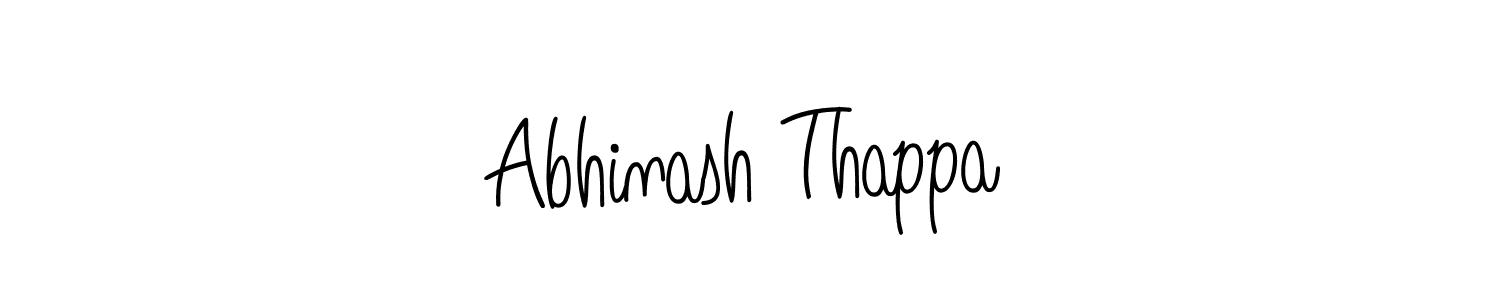 The best way (Angelique-Rose-font-FFP) to make a short signature is to pick only two or three words in your name. The name Abhinash Thappa include a total of six letters. For converting this name. Abhinash Thappa signature style 5 images and pictures png