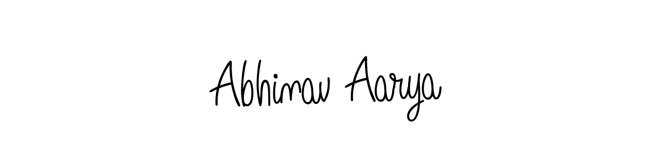 You should practise on your own different ways (Angelique-Rose-font-FFP) to write your name (Abhinav Aarya) in signature. don't let someone else do it for you. Abhinav Aarya signature style 5 images and pictures png