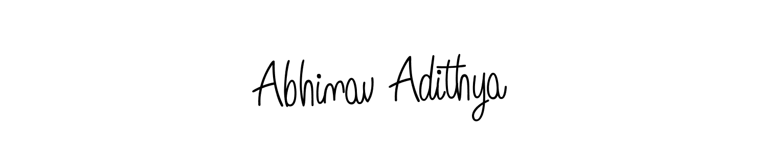 Make a beautiful signature design for name Abhinav Adithya. With this signature (Angelique-Rose-font-FFP) style, you can create a handwritten signature for free. Abhinav Adithya signature style 5 images and pictures png