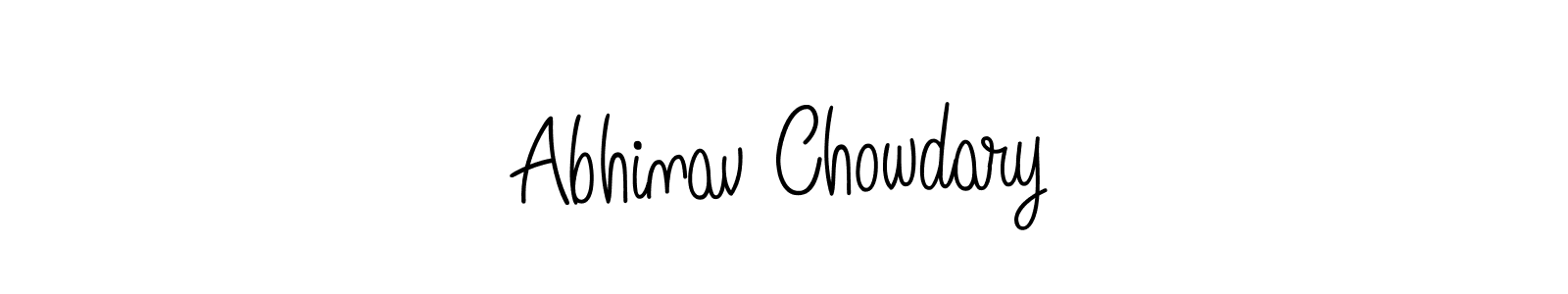 Design your own signature with our free online signature maker. With this signature software, you can create a handwritten (Angelique-Rose-font-FFP) signature for name Abhinav Chowdary. Abhinav Chowdary signature style 5 images and pictures png
