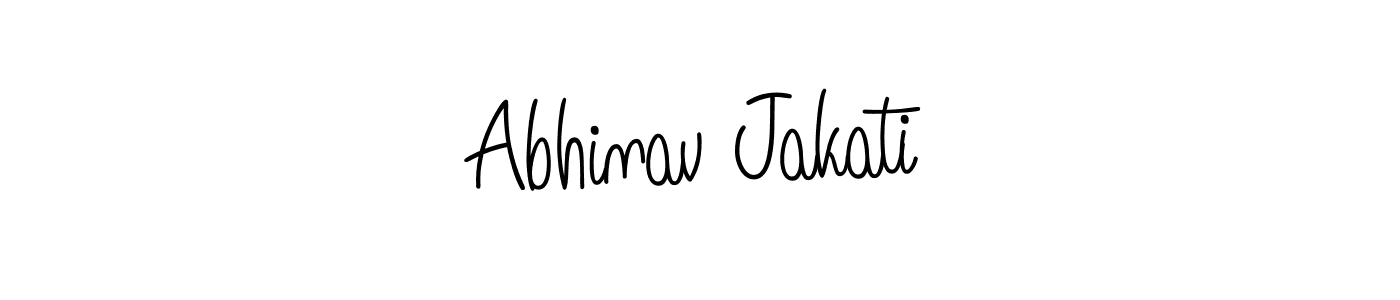 How to make Abhinav Jakati name signature. Use Angelique-Rose-font-FFP style for creating short signs online. This is the latest handwritten sign. Abhinav Jakati signature style 5 images and pictures png