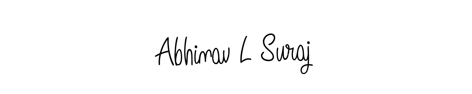 Create a beautiful signature design for name Abhinav L Suraj. With this signature (Angelique-Rose-font-FFP) fonts, you can make a handwritten signature for free. Abhinav L Suraj signature style 5 images and pictures png