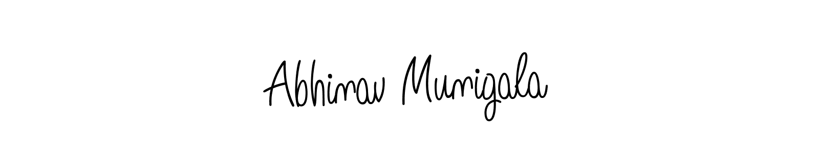 Also we have Abhinav Munigala name is the best signature style. Create professional handwritten signature collection using Angelique-Rose-font-FFP autograph style. Abhinav Munigala signature style 5 images and pictures png