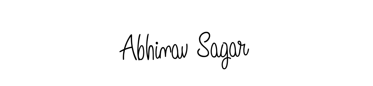 The best way (Angelique-Rose-font-FFP) to make a short signature is to pick only two or three words in your name. The name Abhinav Sagar include a total of six letters. For converting this name. Abhinav Sagar signature style 5 images and pictures png