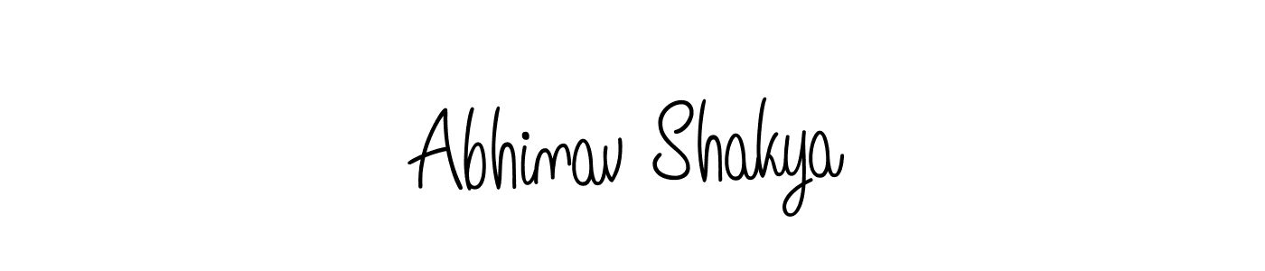 Use a signature maker to create a handwritten signature online. With this signature software, you can design (Angelique-Rose-font-FFP) your own signature for name Abhinav Shakya. Abhinav Shakya signature style 5 images and pictures png