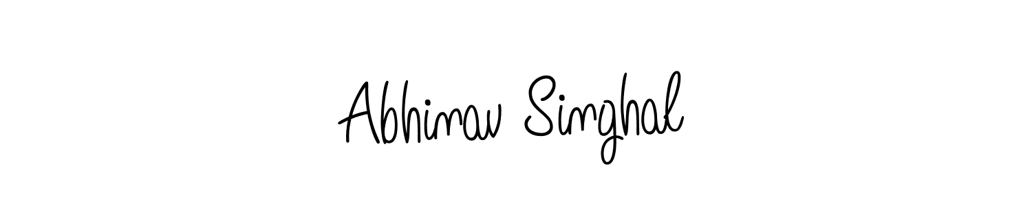 You should practise on your own different ways (Angelique-Rose-font-FFP) to write your name (Abhinav Singhal) in signature. don't let someone else do it for you. Abhinav Singhal signature style 5 images and pictures png
