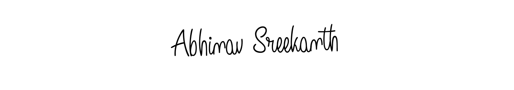 How to make Abhinav Sreekanth name signature. Use Angelique-Rose-font-FFP style for creating short signs online. This is the latest handwritten sign. Abhinav Sreekanth signature style 5 images and pictures png