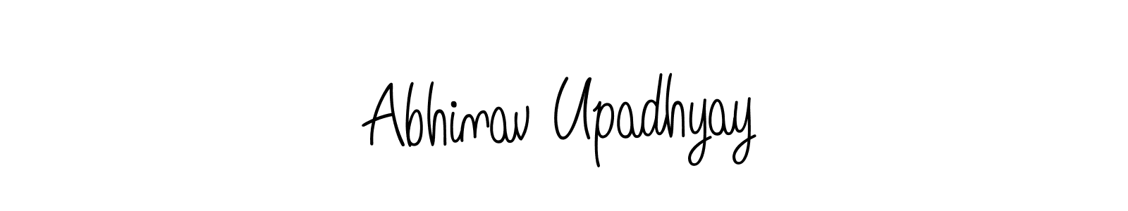 You should practise on your own different ways (Angelique-Rose-font-FFP) to write your name (Abhinav Upadhyay) in signature. don't let someone else do it for you. Abhinav Upadhyay signature style 5 images and pictures png