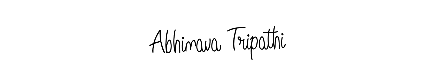 You should practise on your own different ways (Angelique-Rose-font-FFP) to write your name (Abhinava Tripathi) in signature. don't let someone else do it for you. Abhinava Tripathi signature style 5 images and pictures png