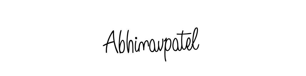 Use a signature maker to create a handwritten signature online. With this signature software, you can design (Angelique-Rose-font-FFP) your own signature for name Abhinavpatel. Abhinavpatel signature style 5 images and pictures png