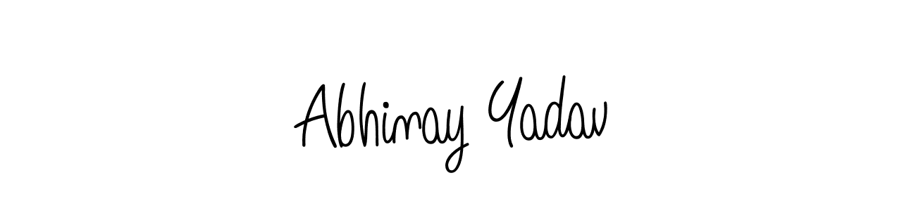 Design your own signature with our free online signature maker. With this signature software, you can create a handwritten (Angelique-Rose-font-FFP) signature for name Abhinay Yadav. Abhinay Yadav signature style 5 images and pictures png