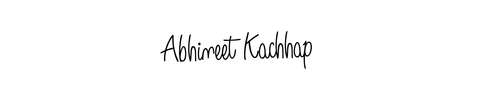 Make a beautiful signature design for name Abhineet Kachhap. With this signature (Angelique-Rose-font-FFP) style, you can create a handwritten signature for free. Abhineet Kachhap signature style 5 images and pictures png