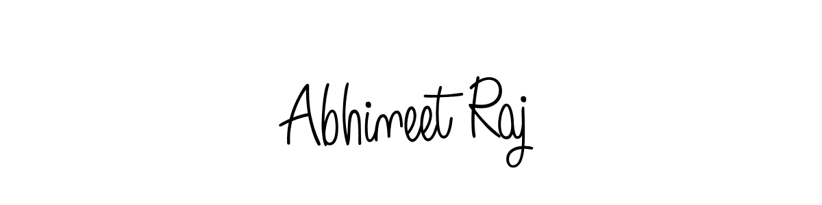 The best way (Angelique-Rose-font-FFP) to make a short signature is to pick only two or three words in your name. The name Abhineet Raj include a total of six letters. For converting this name. Abhineet Raj signature style 5 images and pictures png