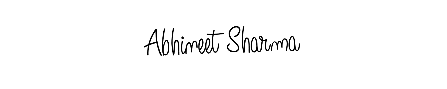 How to make Abhineet Sharma signature? Angelique-Rose-font-FFP is a professional autograph style. Create handwritten signature for Abhineet Sharma name. Abhineet Sharma signature style 5 images and pictures png