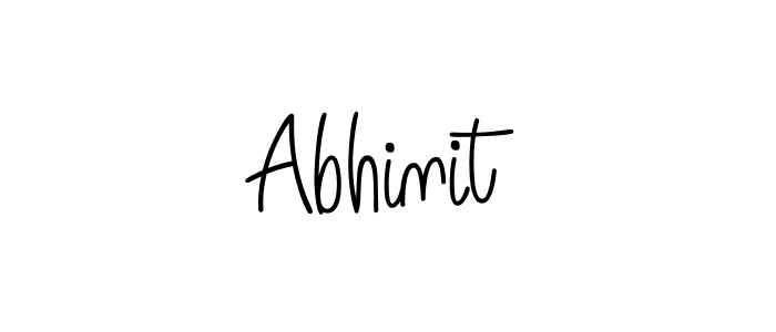 How to make Abhinit name signature. Use Angelique-Rose-font-FFP style for creating short signs online. This is the latest handwritten sign. Abhinit signature style 5 images and pictures png