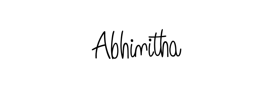 Make a beautiful signature design for name Abhinitha. With this signature (Angelique-Rose-font-FFP) style, you can create a handwritten signature for free. Abhinitha signature style 5 images and pictures png