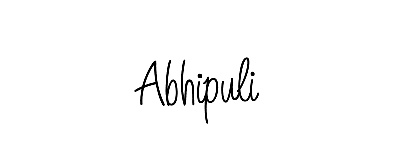 How to make Abhipuli name signature. Use Angelique-Rose-font-FFP style for creating short signs online. This is the latest handwritten sign. Abhipuli signature style 5 images and pictures png