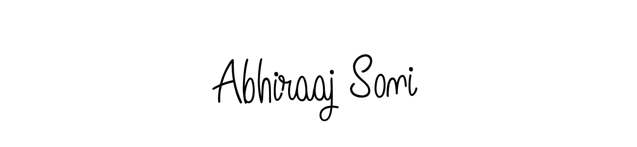 Use a signature maker to create a handwritten signature online. With this signature software, you can design (Angelique-Rose-font-FFP) your own signature for name Abhiraaj Soni. Abhiraaj Soni signature style 5 images and pictures png