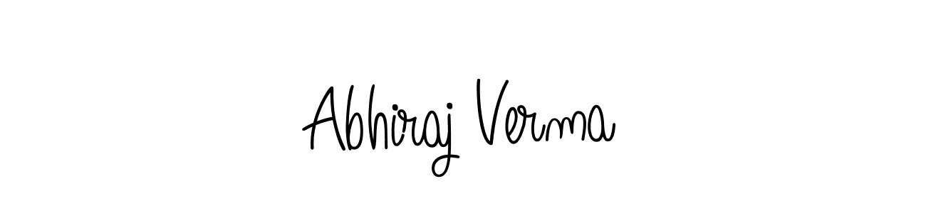 You should practise on your own different ways (Angelique-Rose-font-FFP) to write your name (Abhiraj Verma) in signature. don't let someone else do it for you. Abhiraj Verma signature style 5 images and pictures png