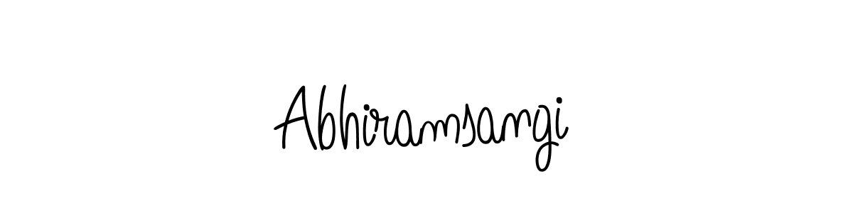 How to make Abhiramsangi name signature. Use Angelique-Rose-font-FFP style for creating short signs online. This is the latest handwritten sign. Abhiramsangi signature style 5 images and pictures png