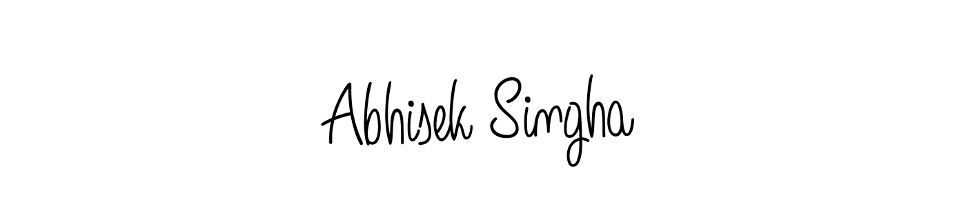 Abhisek Singha stylish signature style. Best Handwritten Sign (Angelique-Rose-font-FFP) for my name. Handwritten Signature Collection Ideas for my name Abhisek Singha. Abhisek Singha signature style 5 images and pictures png