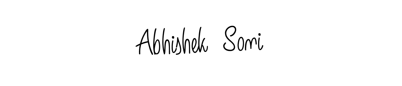 You can use this online signature creator to create a handwritten signature for the name Abhishek  Soni. This is the best online autograph maker. Abhishek  Soni signature style 5 images and pictures png