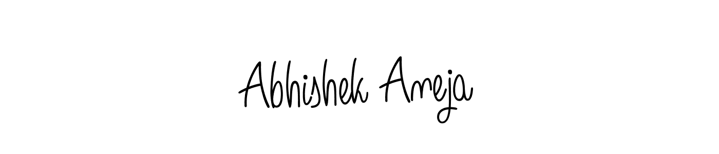 How to make Abhishek Aneja name signature. Use Angelique-Rose-font-FFP style for creating short signs online. This is the latest handwritten sign. Abhishek Aneja signature style 5 images and pictures png