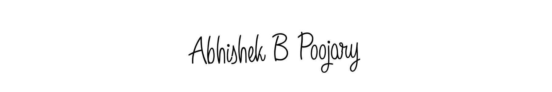 Make a beautiful signature design for name Abhishek B Poojary. With this signature (Angelique-Rose-font-FFP) style, you can create a handwritten signature for free. Abhishek B Poojary signature style 5 images and pictures png