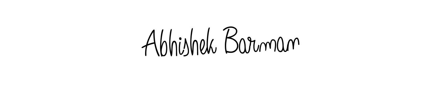 How to make Abhishek Barman name signature. Use Angelique-Rose-font-FFP style for creating short signs online. This is the latest handwritten sign. Abhishek Barman signature style 5 images and pictures png