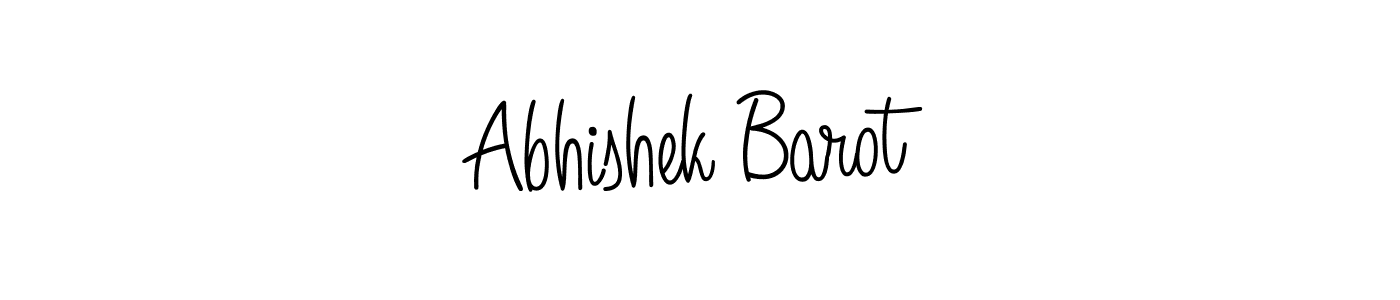 How to make Abhishek Barot name signature. Use Angelique-Rose-font-FFP style for creating short signs online. This is the latest handwritten sign. Abhishek Barot signature style 5 images and pictures png