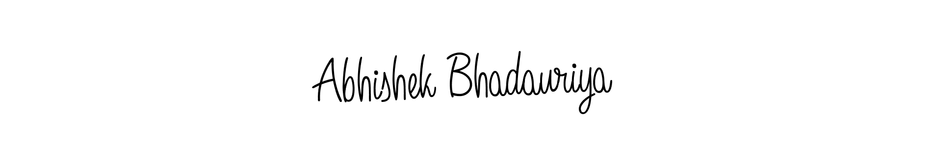 Make a beautiful signature design for name Abhishek Bhadauriya. With this signature (Angelique-Rose-font-FFP) style, you can create a handwritten signature for free. Abhishek Bhadauriya signature style 5 images and pictures png