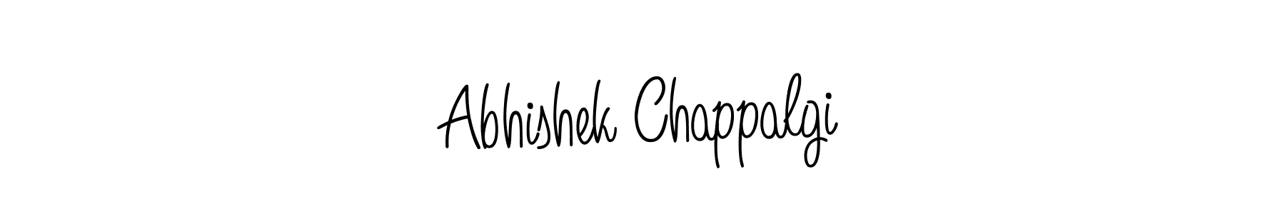 Use a signature maker to create a handwritten signature online. With this signature software, you can design (Angelique-Rose-font-FFP) your own signature for name Abhishek Chappalgi. Abhishek Chappalgi signature style 5 images and pictures png